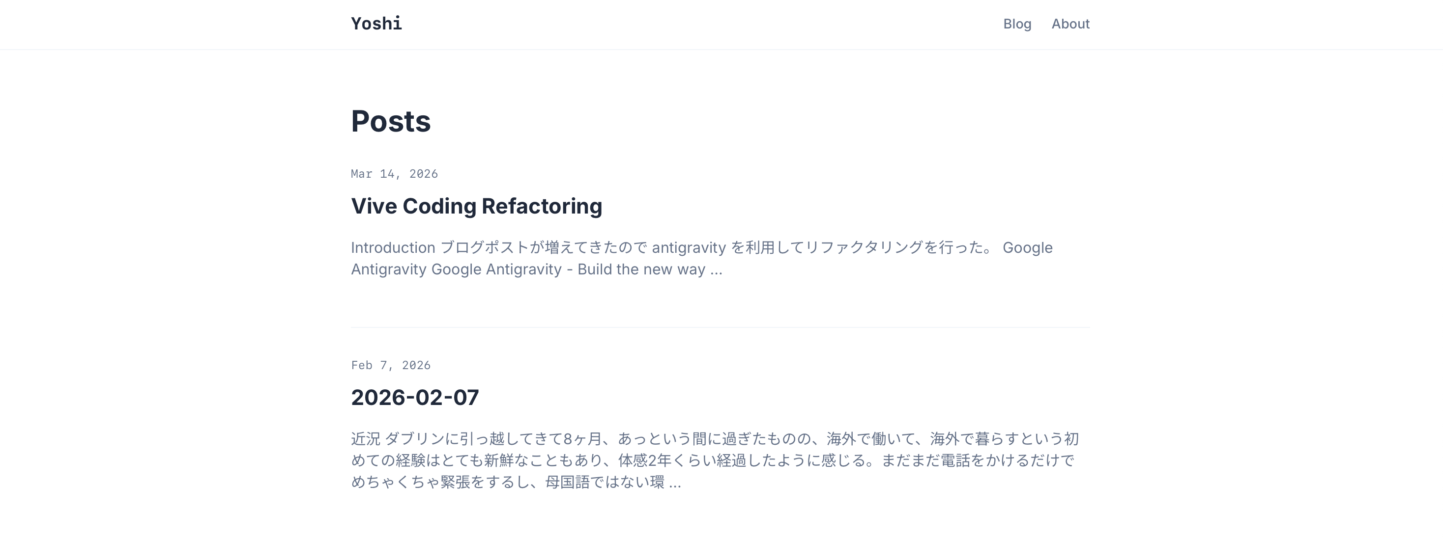 Vive Coding Refactoring | Yoshi